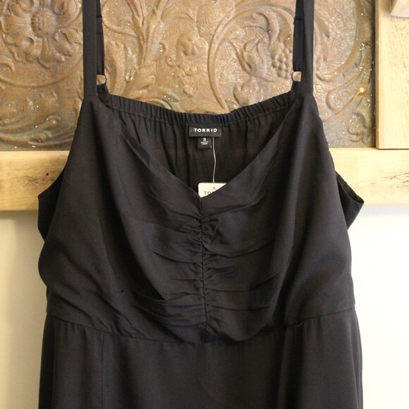 NWT Torrid Mini Wash Challis Skater Dress Deep Black size 3X - Picture 5 of 10